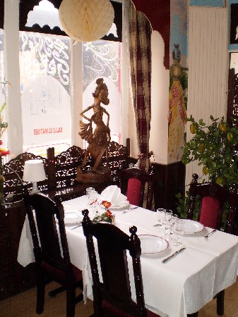 Table du restaurant Gandhi Mahal